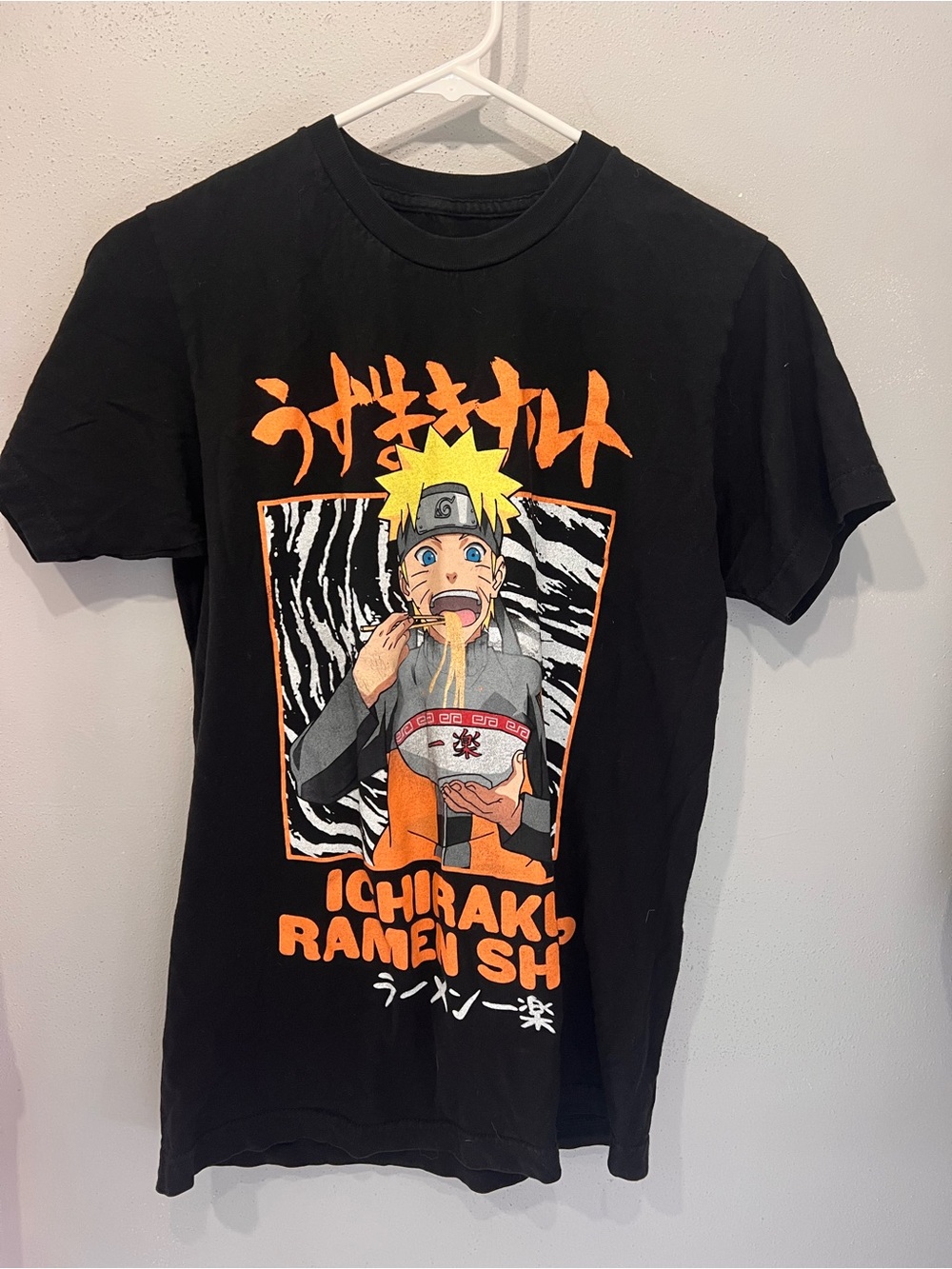 Black Naruto Shippuden Ichiraku Ramen Shop Graphic T-Shirt Size S #anime #ninja